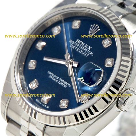 rolex originale acciaio oro prezzoquadrante diamanti blu costo|orologi datejust prezzi.